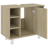 Bathroom Cabinet Sonoma Oak 60x32x53.5 cm Engineered Wood - 45-Degree Angle