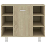 Bathroom Cabinet Sonoma Oak 60x32x53.5 cm Engineered Wood - Rear View