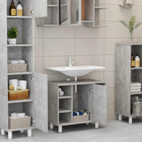 Bathroom Cabinet Concrete Grey 60x32x53.5 cm Engineered Wood