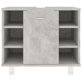 Bathroom Cabinet Concrete Grey 60x32x53.5 cm Engineered Wood - Rear View
