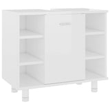 Bathroom Cabinet High Gloss White 60x32x53.5 cm Engineered Wood - Front View