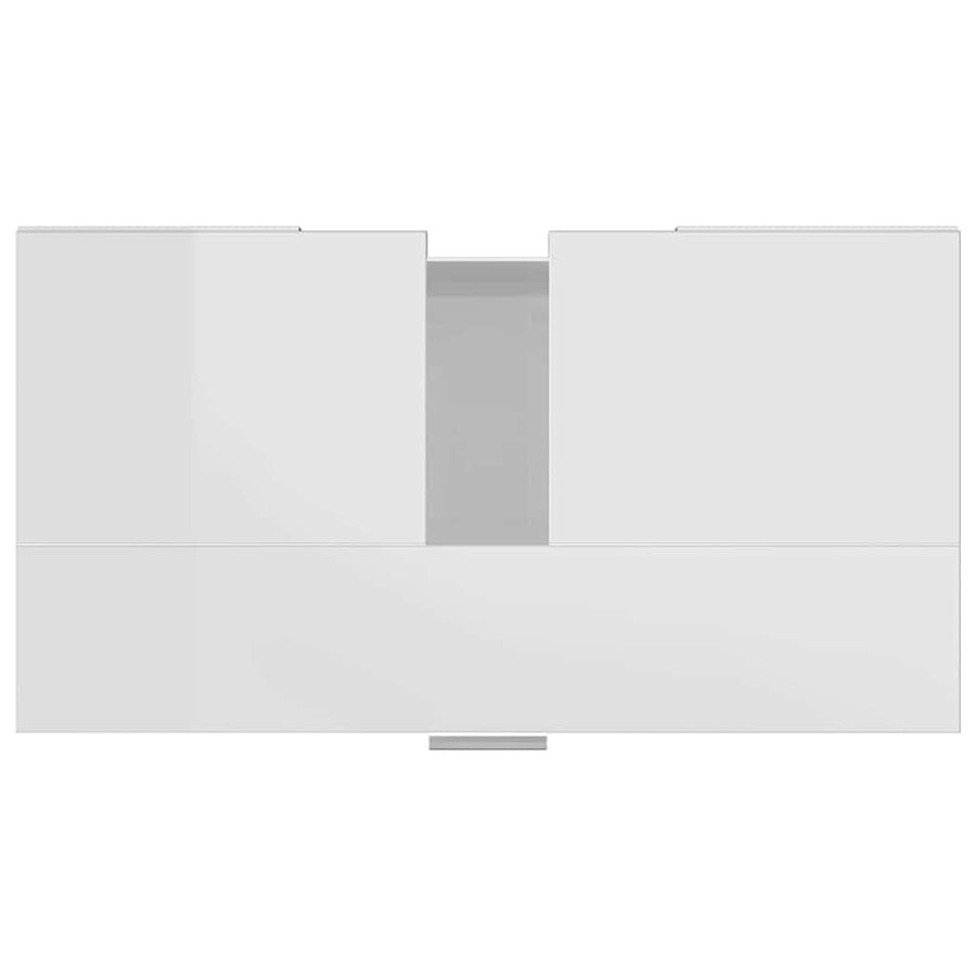 Bathroom Cabinet High Gloss White 60x32x53.5 cm Engineered Wood