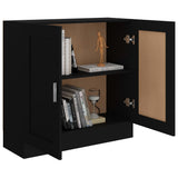 Book Cabinet Black 82.5x30.5x80 cm Engineered Wood - Close-Up Angle