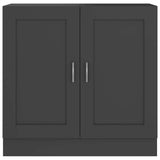 Book Cabinet Grey 82.5x30.5x80 cm Engineered Wood - Rear View