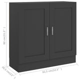 Book Cabinet Grey 82.5x30.5x80 cm Engineered Wood - Low Angle
