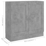 Book Cabinet Concrete Grey 82.5x30.5x80 cm Engineered Wood - Low Angle