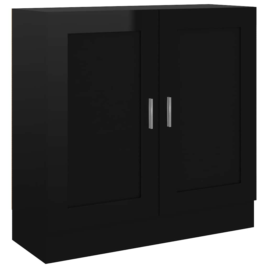 Book Cabinet High Gloss Black 82.5x30.5x80 cm Engineered Wood