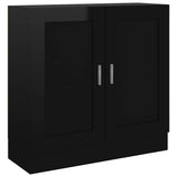 Book Cabinet High Gloss Black 82.5x30.5x80 cm Engineered Wood