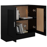 Book Cabinet High Gloss Black 82.5x30.5x80 cm Engineered Wood
