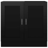 Book Cabinet High Gloss Black 82.5x30.5x80 cm Engineered Wood