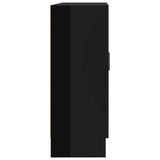 Book Cabinet High Gloss Black 82.5x30.5x80 cm Engineered Wood