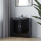 Book Cabinet High Gloss Black 82.5x30.5x80 cm Engineered Wood