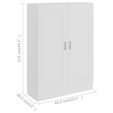 Book Cabinet White 82.5x30.5x115 cm Engineered Wood - Low Angle