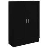 Book Cabinet Black 82.5x30.5x115 cm Engineered Wood - Front View