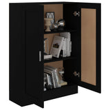 Book Cabinet Black 82.5x30.5x115 cm Engineered Wood - Close-Up Angle