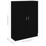 Book Cabinet Black 82.5x30.5x115 cm Engineered Wood - Extra Image