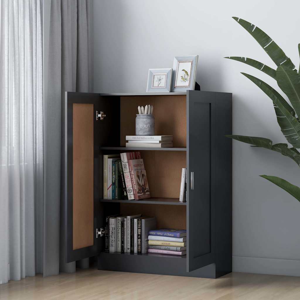 Book Cabinet Grey 82.5x30.5x115 cm Engineered Wood