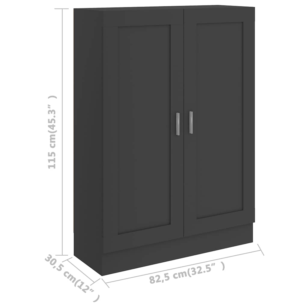 Book Cabinet Grey 82.5x30.5x115 cm Engineered Wood