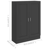 Book Cabinet Grey 82.5x30.5x115 cm Engineered Wood - Low Angle