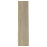 Book Cabinet White and Sonoma Oak 82.5x30.5x115 cm Engineered Wood