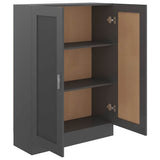 Book Cabinet High Gloss Grey 82.5x30.5x115 cm Engineered Wood