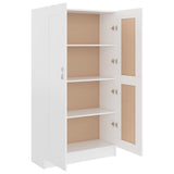 Book Cabinet White 82.5x30.5x150 cm Engineered Wood - 45-Degree Angle