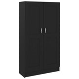 Book Cabinet Black 82.5x30.5x150 cm Engineered Wood - Front View