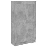 Book Cabinet Concrete Grey 82.5x30.5x150 cm Engineered Wood - Front View
