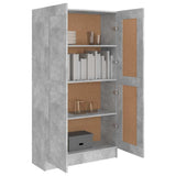 Book Cabinet Concrete Grey 82.5x30.5x150 cm Engineered Wood - Close-Up Angle