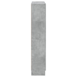 Book Cabinet Concrete Grey 82.5x30.5x150 cm Engineered Wood - Rear View