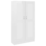 Book Cabinet High Gloss White 82.5x30.5x150 cm Engineered Wood
