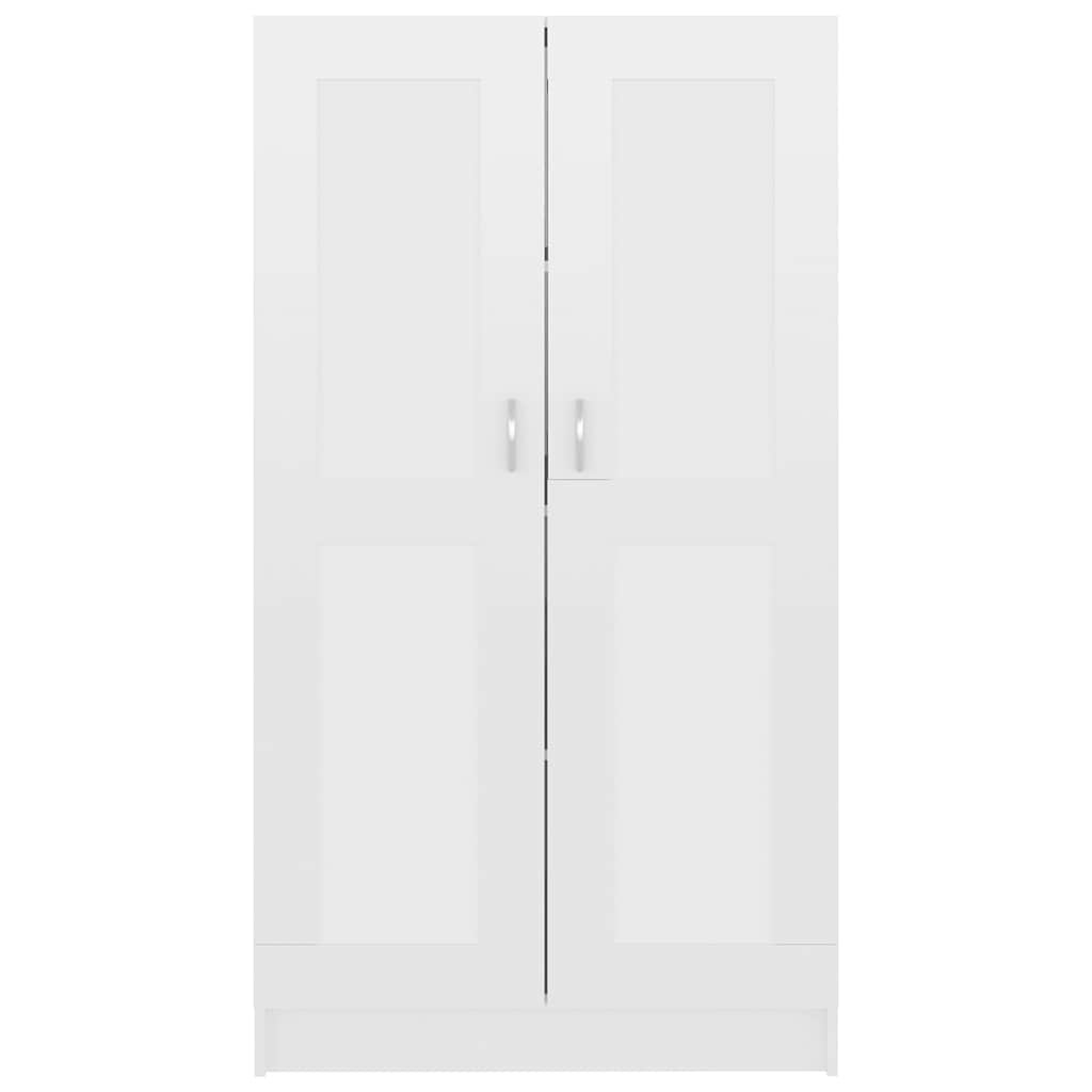 Book Cabinet High Gloss White 82.5x30.5x150 cm Engineered Wood