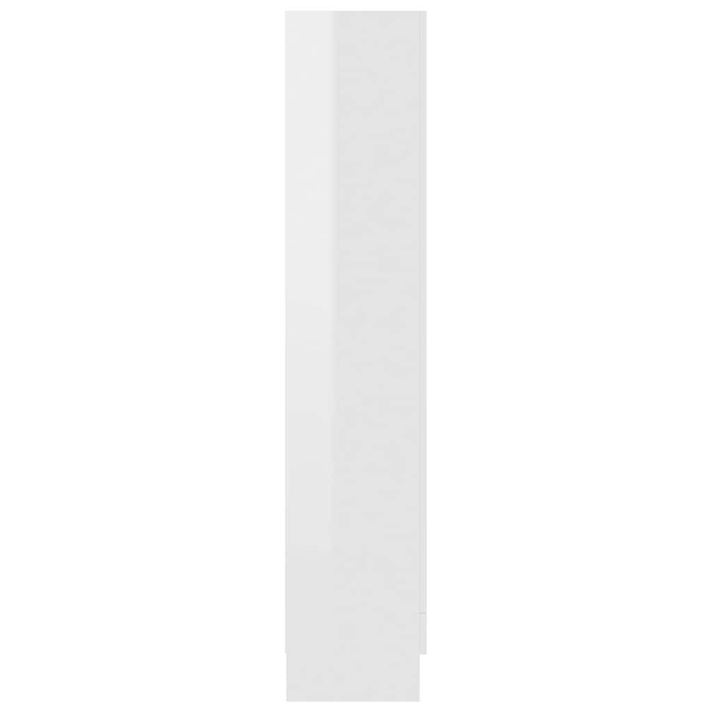 Book Cabinet High Gloss White 82.5x30.5x150 cm Engineered Wood