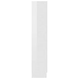 Book Cabinet High Gloss White 82.5x30.5x150 cm Engineered Wood