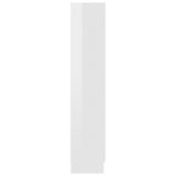 Book Cabinet High Gloss White 82.5x30.5x150 cm Engineered Wood - Close-Up Angle