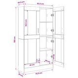 Book Cabinet High Gloss White 82.5x30.5x150 cm Engineered Wood