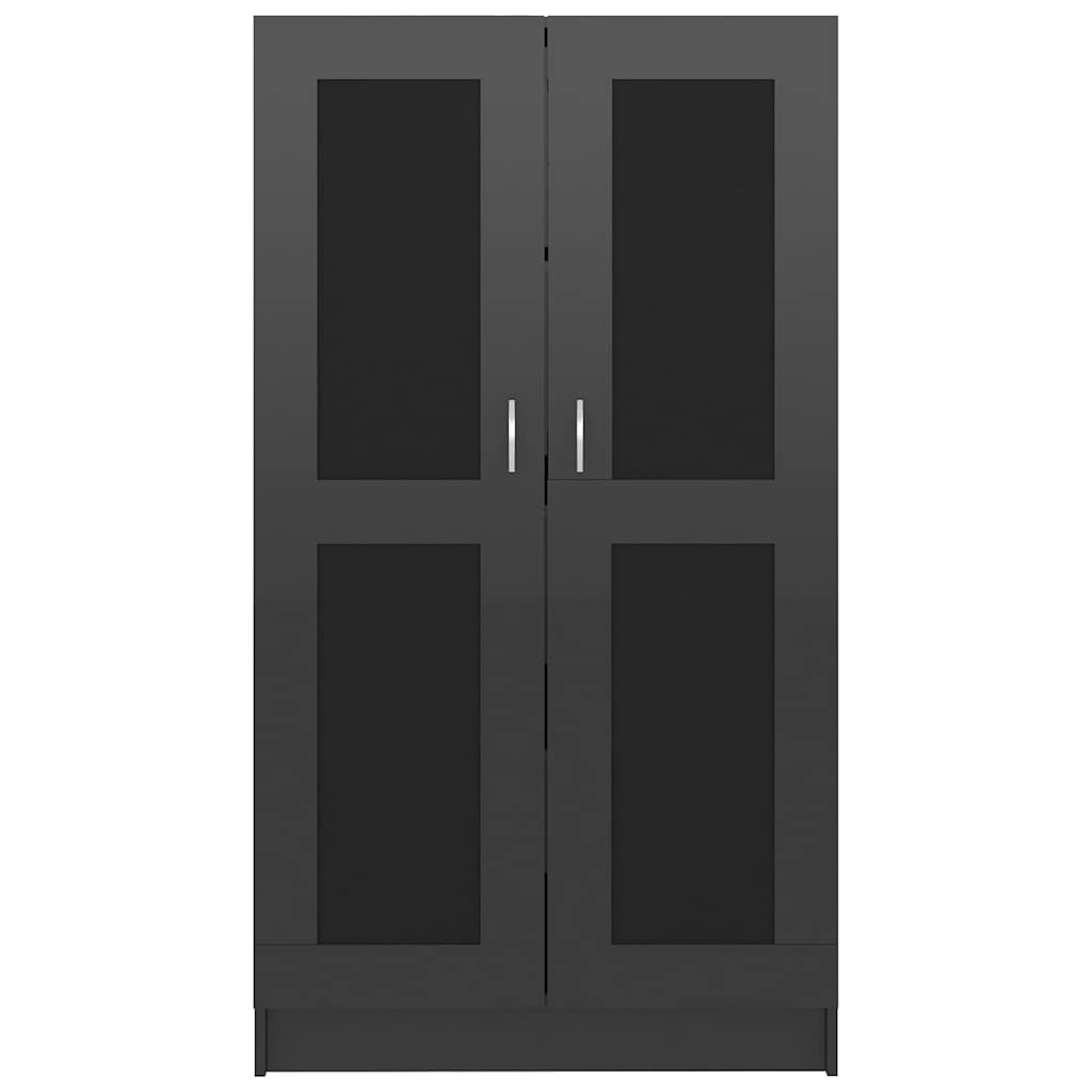 Book Cabinet High Gloss Black 82.5x30.5x150 cm Engineered Wood