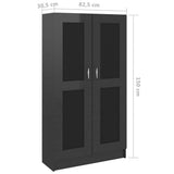 Book Cabinet High Gloss Black 82.5x30.5x150 cm Engineered Wood - Low Angle