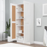 Book Cabinet White 82.5x30.5x185.5 cm Engineered Wood - Side View