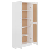 Book Cabinet White 82.5x30.5x185.5 cm Engineered Wood - Top-Down View
