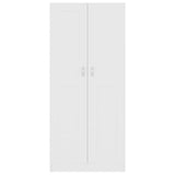 Book Cabinet White 82.5x30.5x185.5 cm Engineered Wood - Rear View