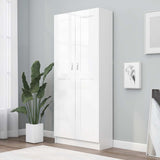Book Cabinet White 82.5x30.5x185.5 cm Engineered Wood
