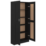 Book Cabinet Black 82.5x30.5x185.5 cm Engineered Wood - Top-Down View