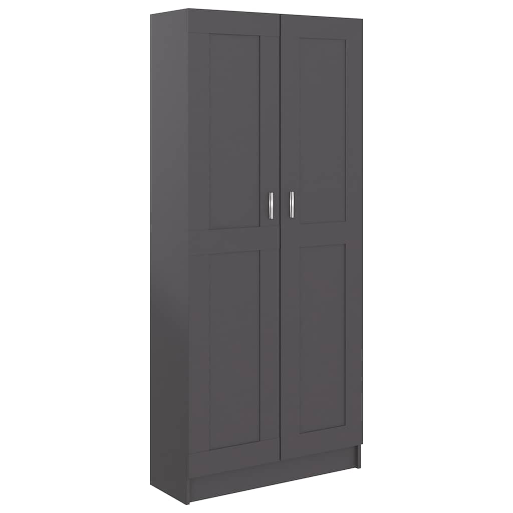 Book Cabinet Grey 82.5x30.5x185.5 cm Engineered Wood