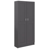 Book Cabinet Grey 82.5x30.5x185.5 cm Engineered Wood