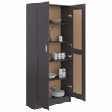 Book Cabinet Grey 82.5x30.5x185.5 cm Engineered Wood