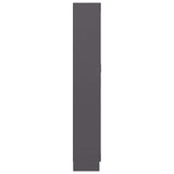 Book Cabinet Grey 82.5x30.5x185.5 cm Engineered Wood - Close-Up Angle