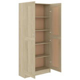 Book Cabinet Sonoma Oak 82.5x30.5x185.5 cm Engineered Wood - 45-Degree Angle