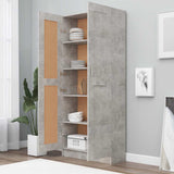 Book Cabinet Concrete Grey 82.5x30.5x185.5 cm Engineered Wood - Side View