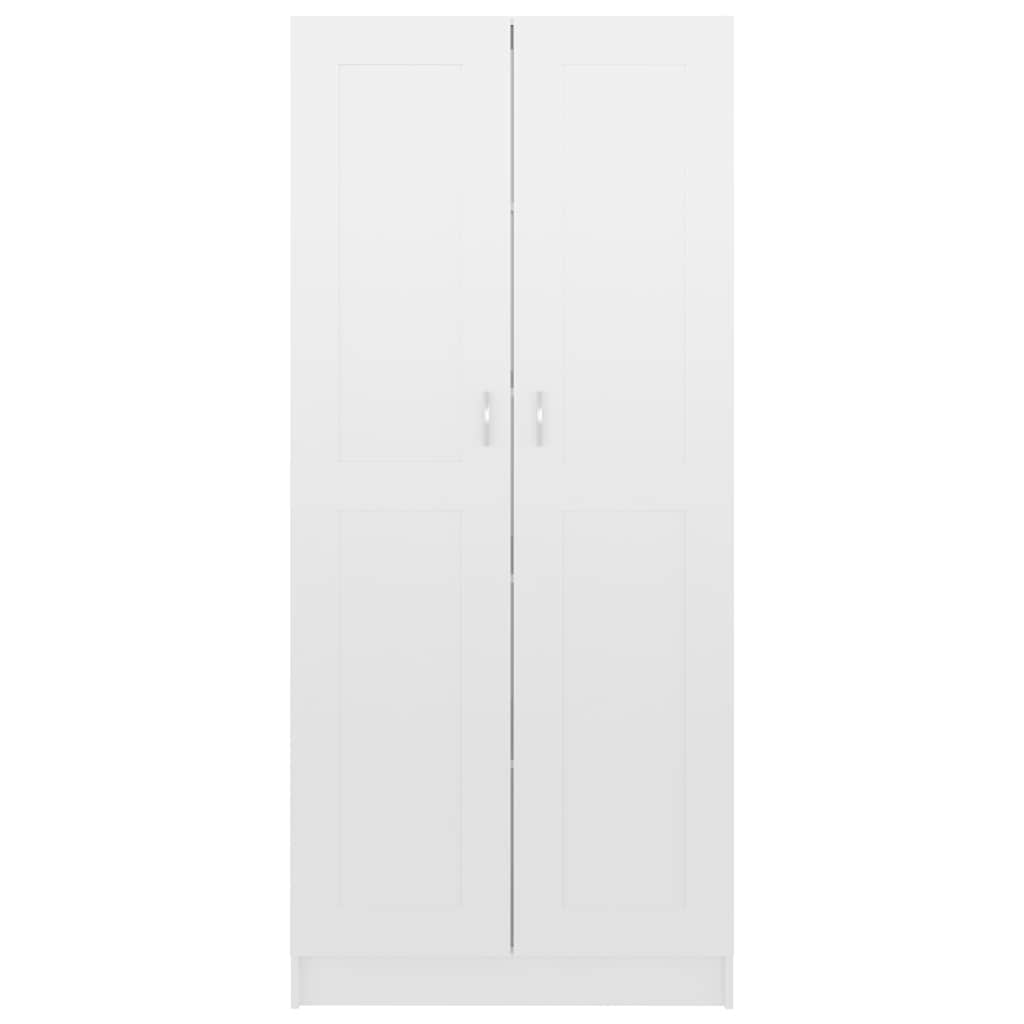 Book Cabinet High Gloss White 82.5x30.5x185.5 cm Engineered Wood